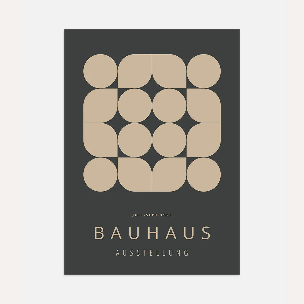 Bauhaus Geometric Rhythm Poster