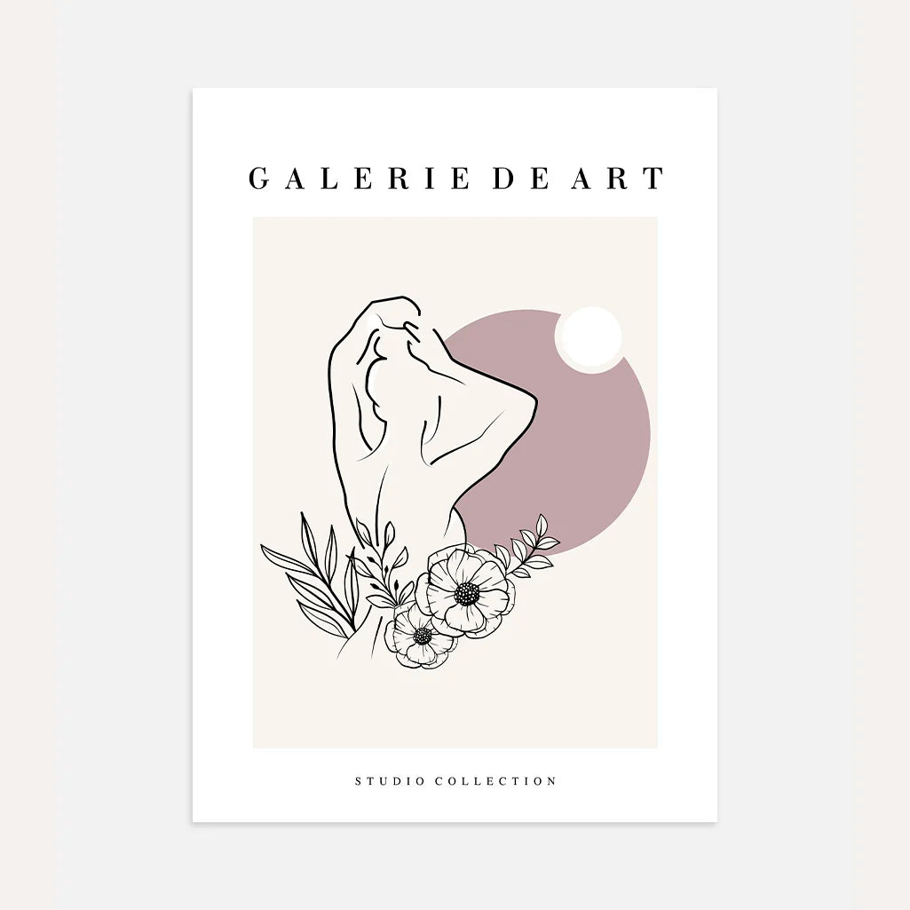 Affiche – Silhouette florale
