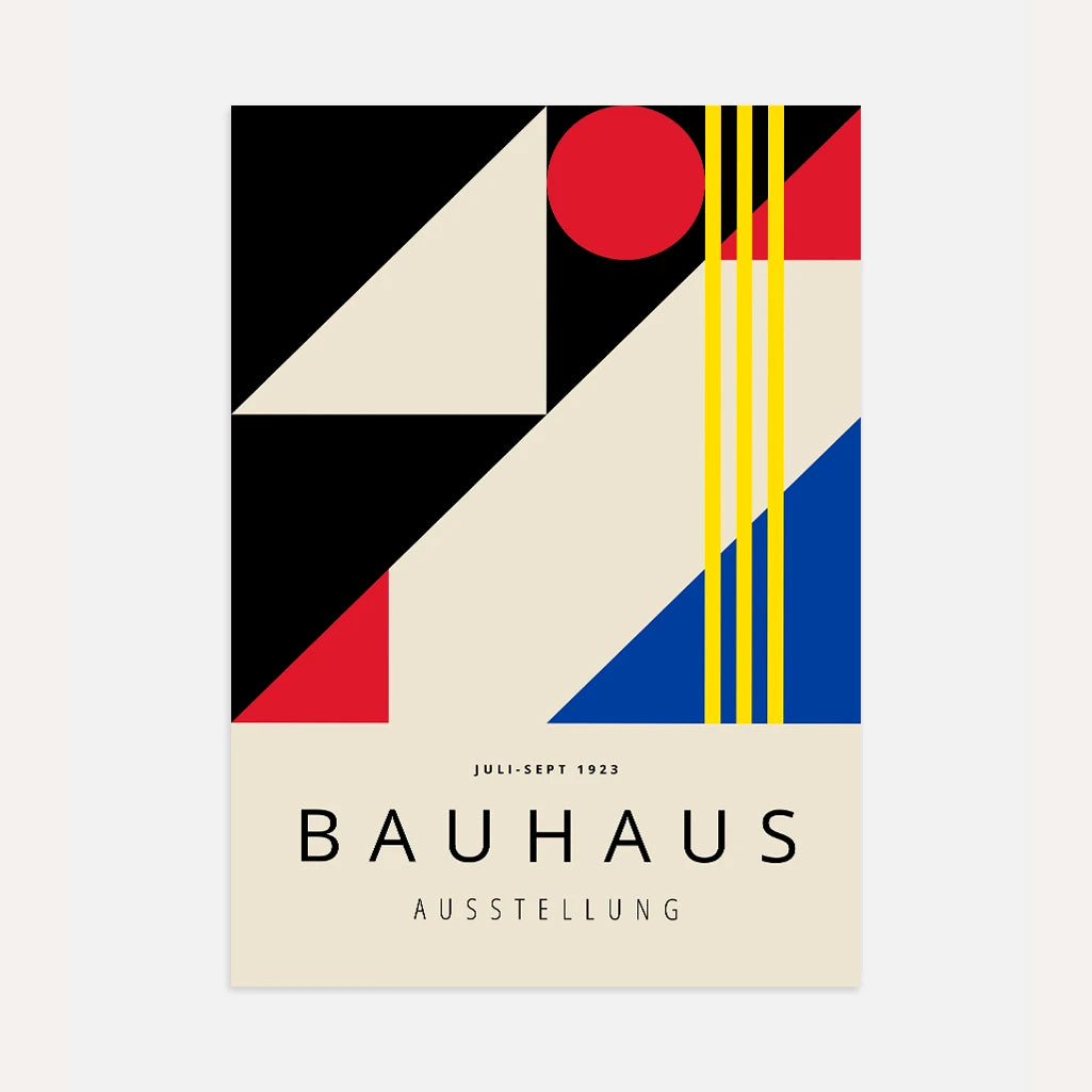 Bauhaus Primary Color Abstract Poster