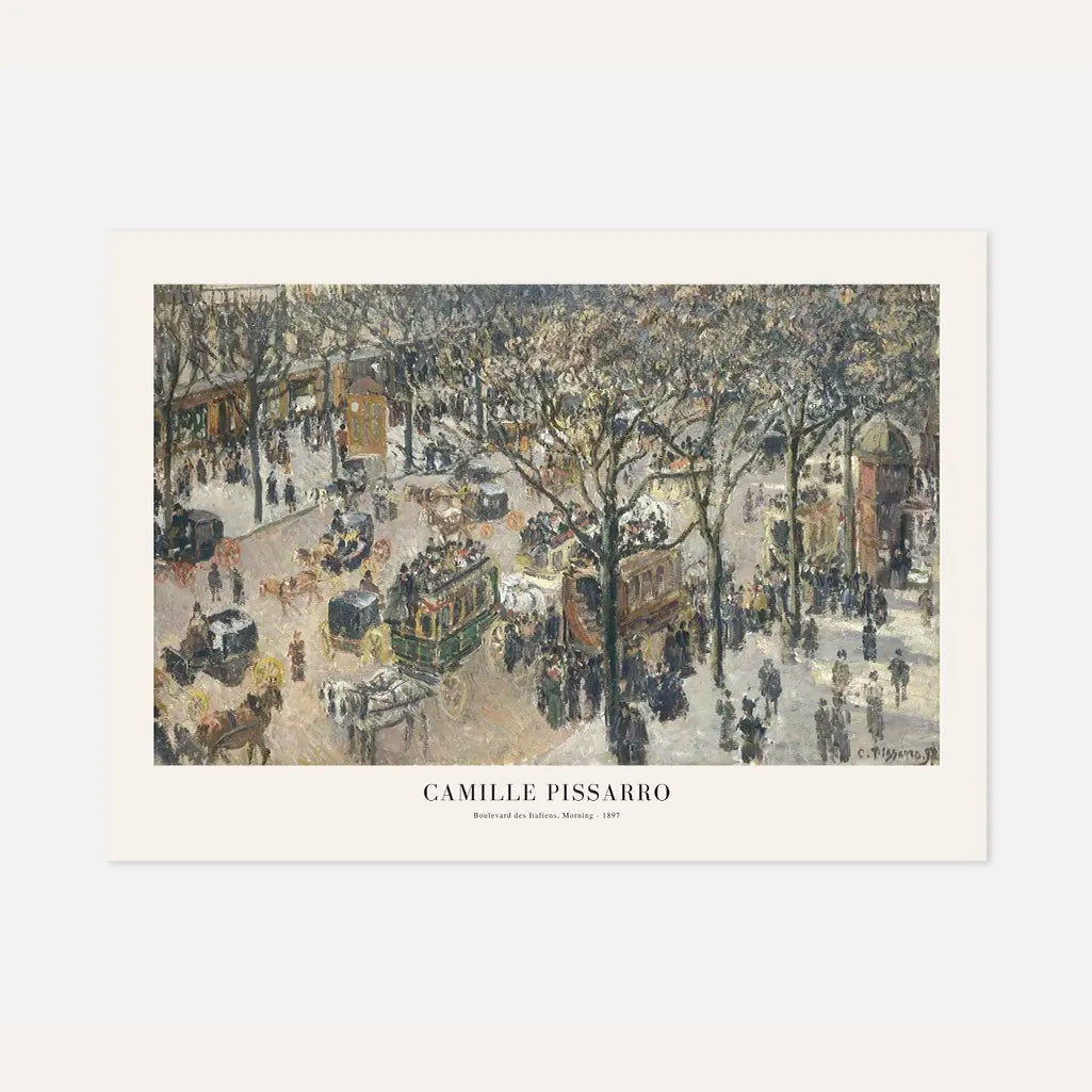Camille Pissarro – Boulevard des Italiens, matin Affiche
