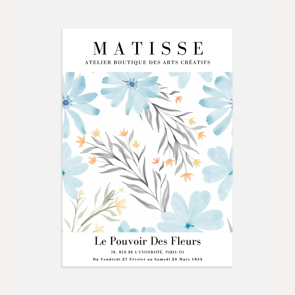 Matisse Blue Flowers Poster