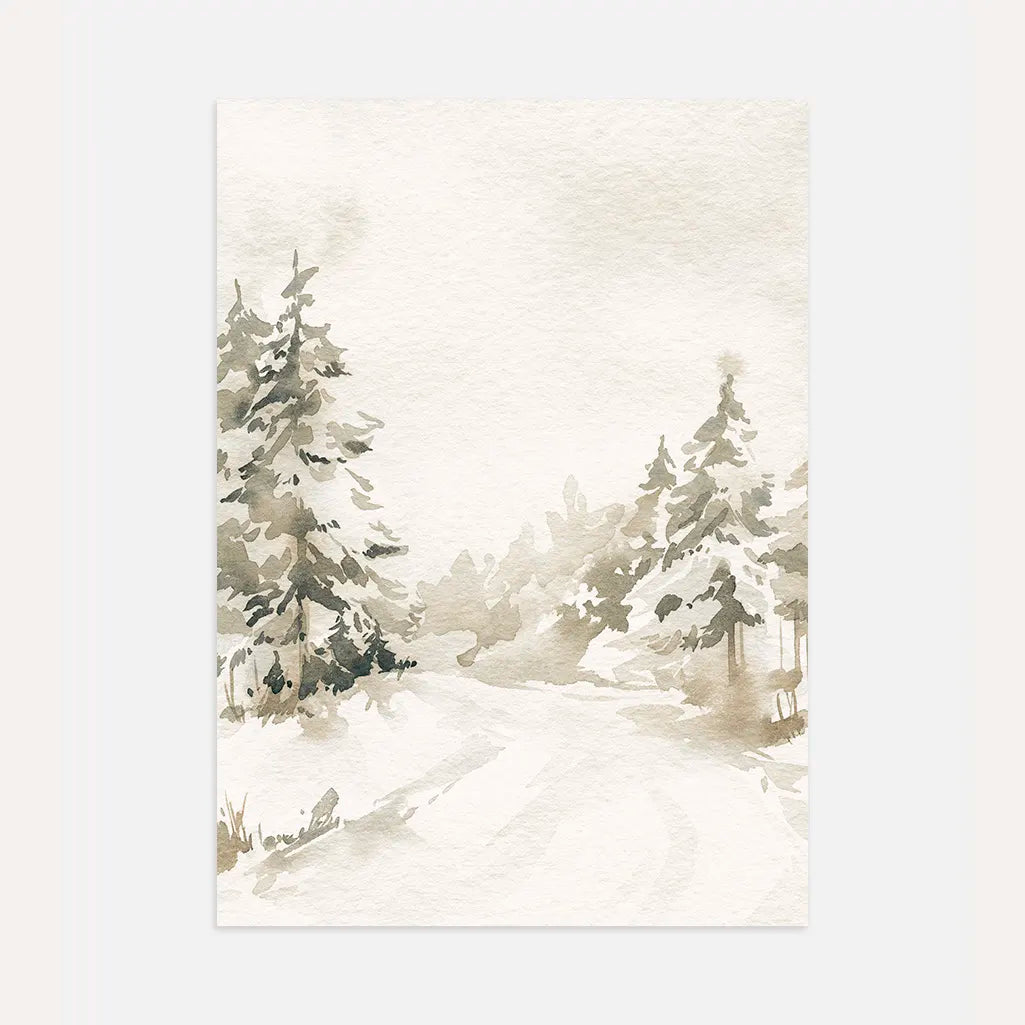 Quiet Winter Forest Poster
