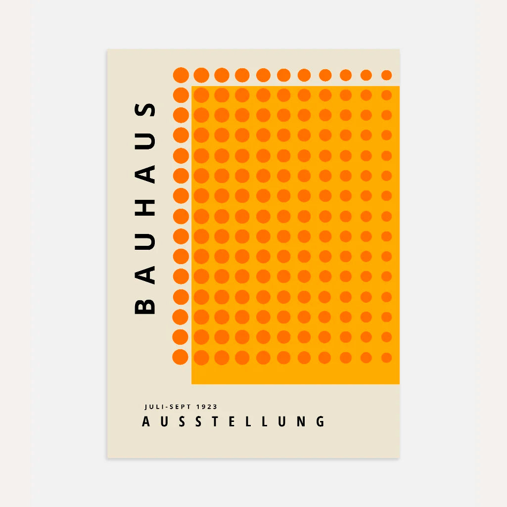 Bauhaus Orange Rythme Affiche