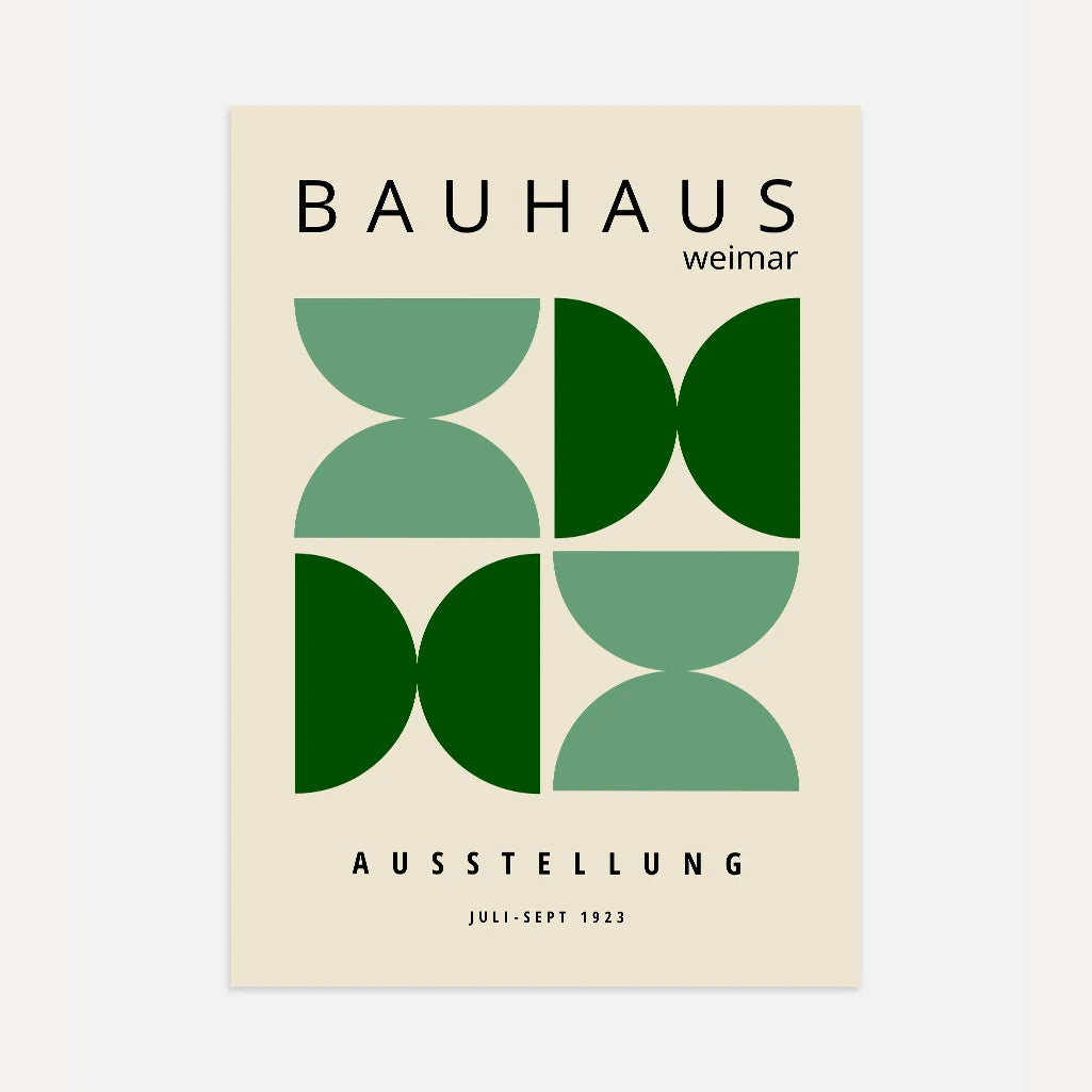 Affiche Bauhaus Éléments Verts