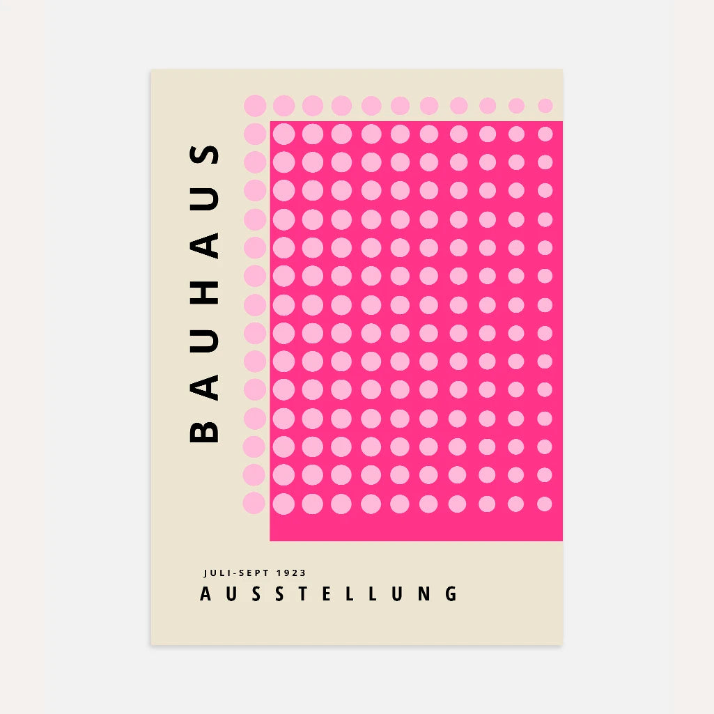 Bauhaus Rythme À Points Roses Affiche