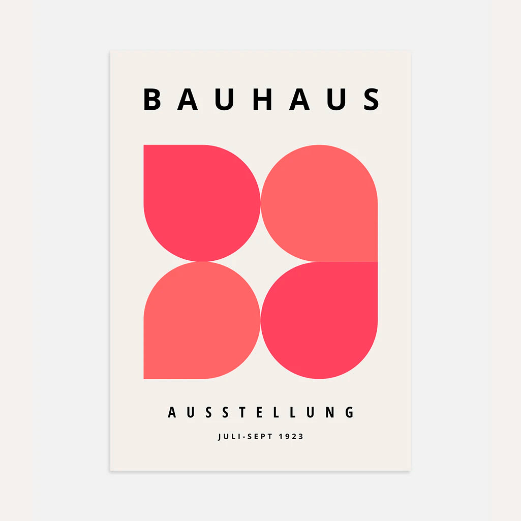 Bauhaus Formes Rouges Affiche