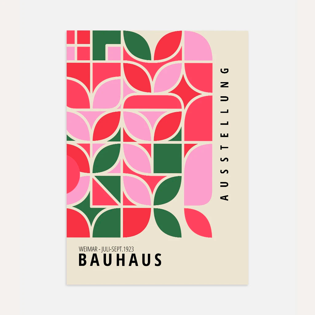 Bauhaus Vert Rouge Affiche