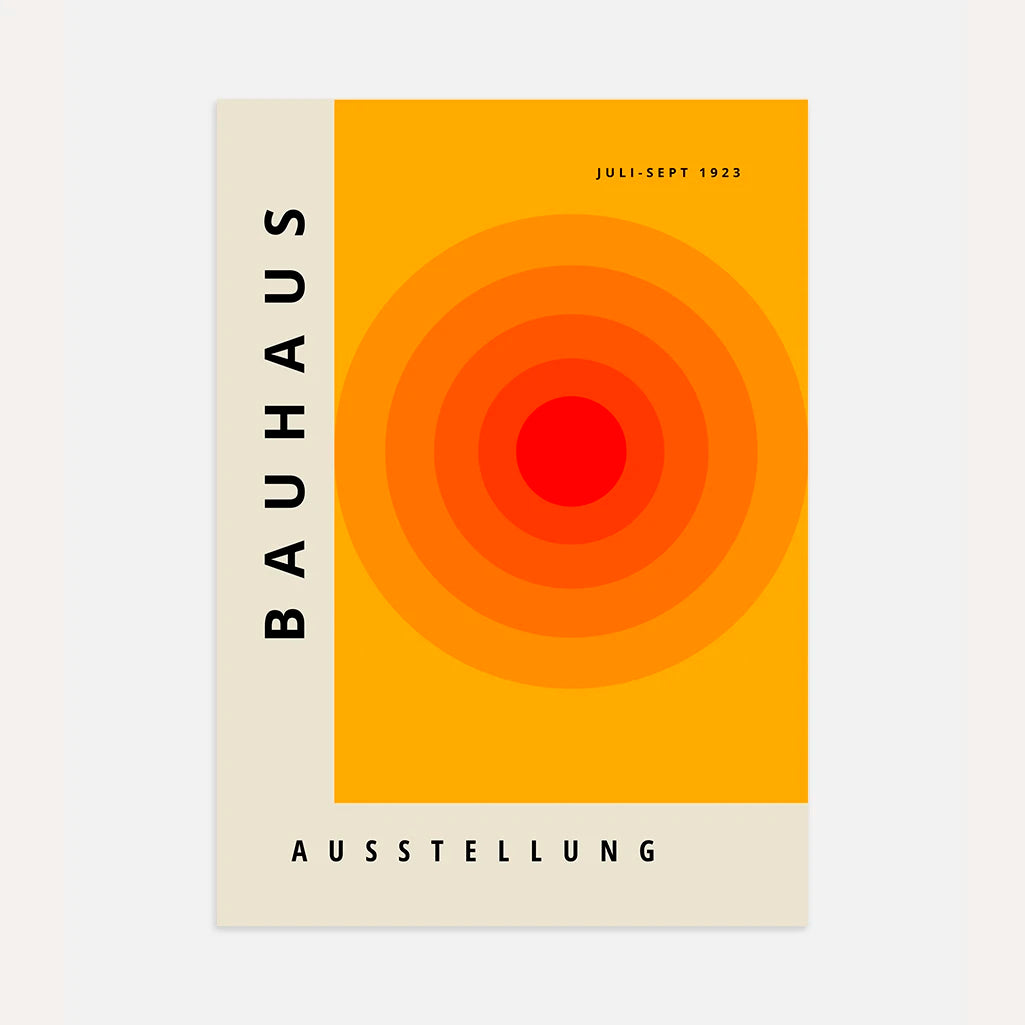Affiche Bauhaus Cercle Orange