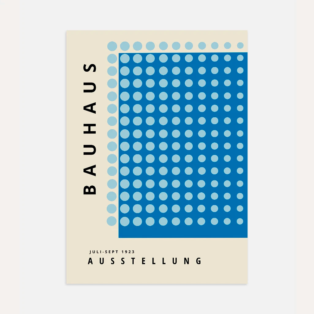 Bauhaus Bleu Harmonie Affiche