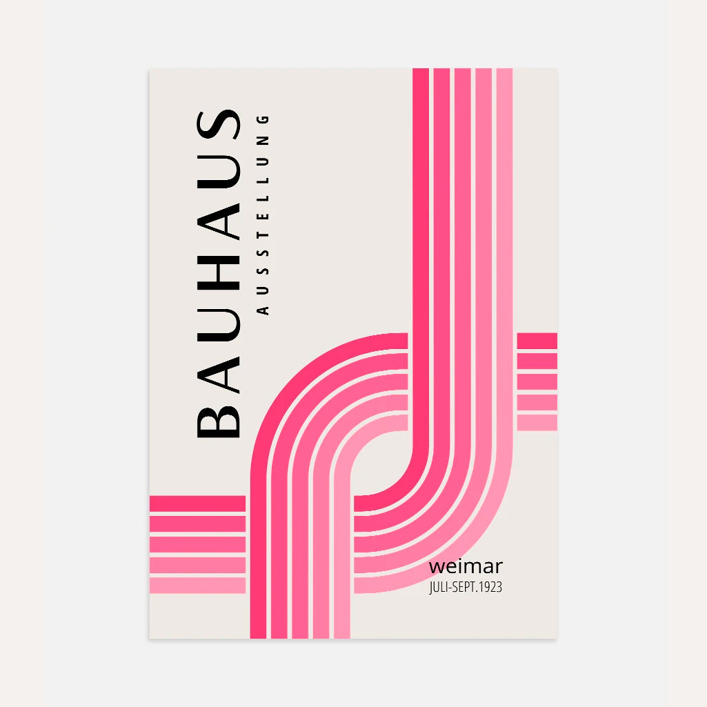Bauhaus Lignes Entrecroisées Affiche