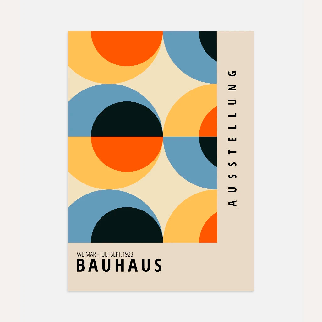 Bauhaus Couleurs Rétro Affiche