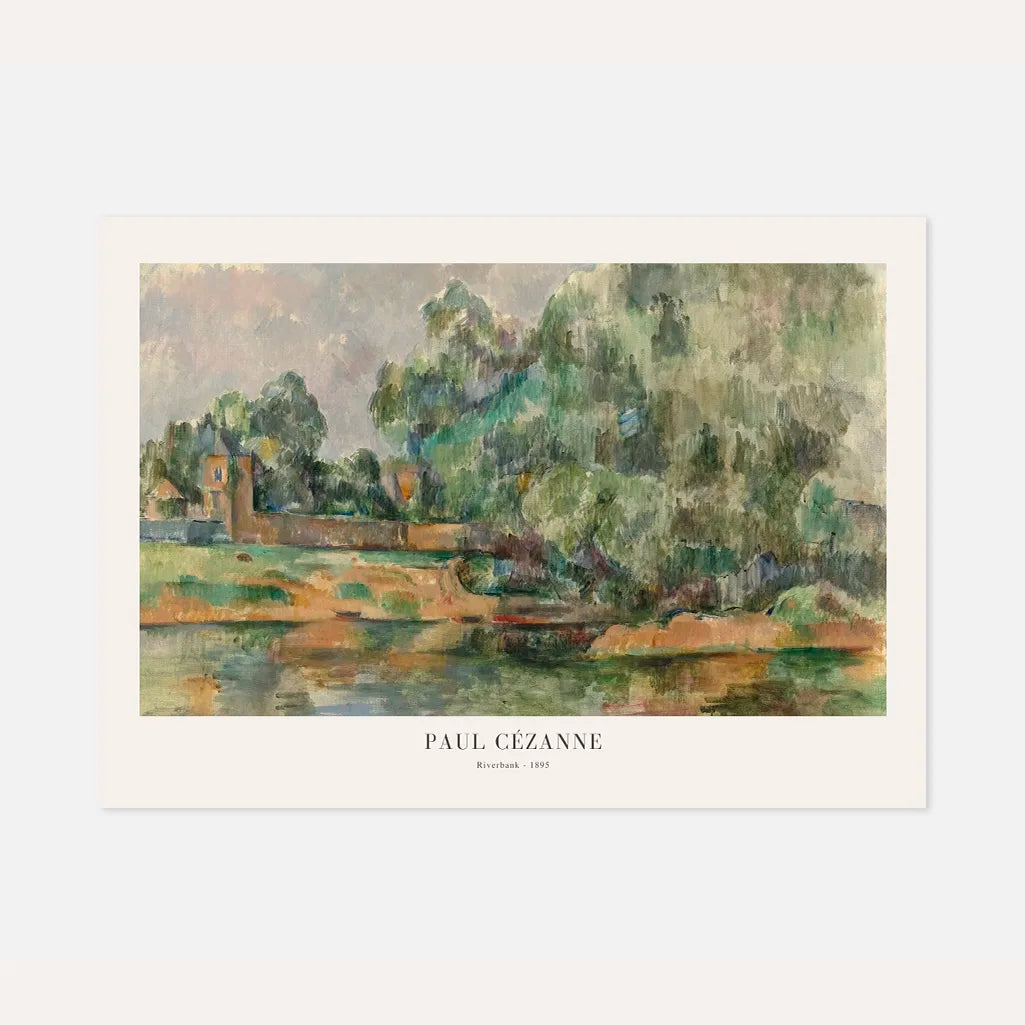 Cézanne Riverbank Landscape Poster