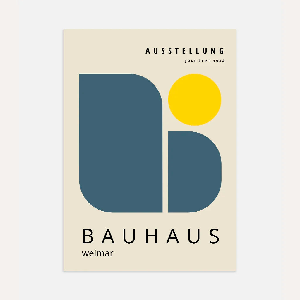 Bauhaus Bleu Éclat Affiche