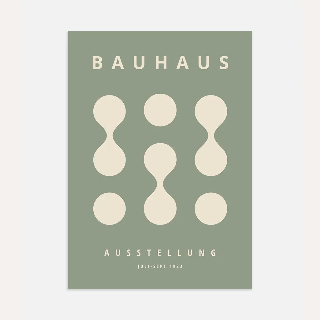 Affiche Bauhaus Vert Sauge
