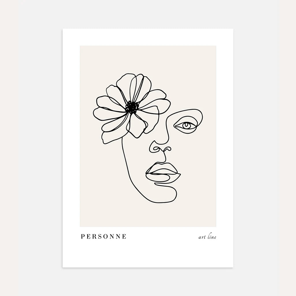 Affiche – Visage floral