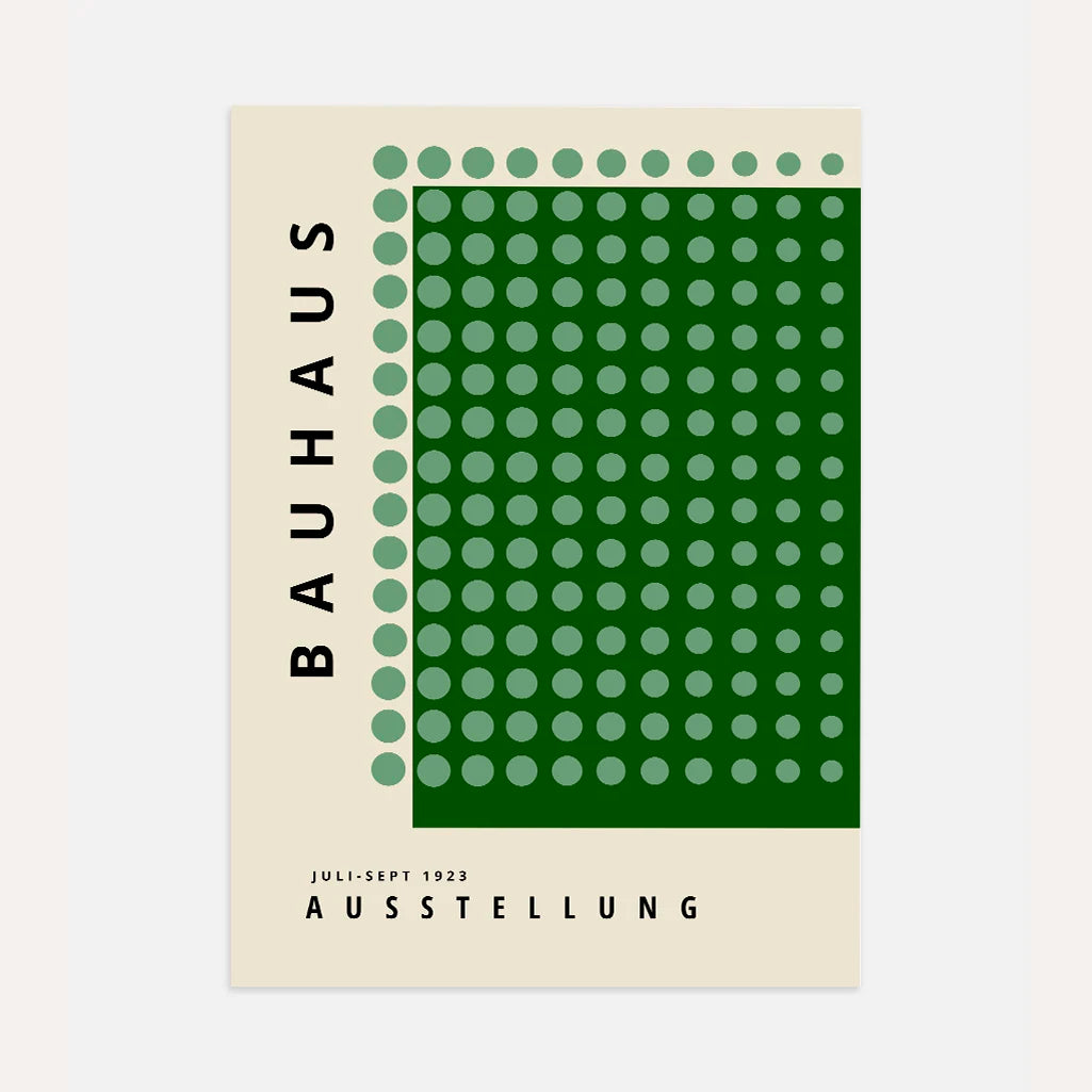 Bauhaus Vert Équilibre Affiche