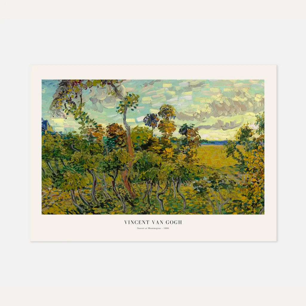 Vincent van Gogh Sunset at Montmajour Poster