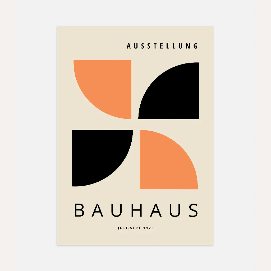 Bauhaus Orange Noir Affiche