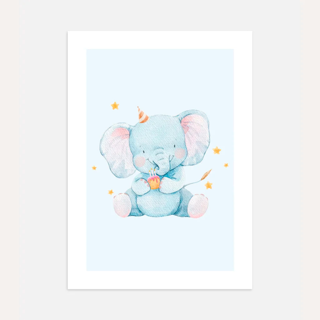 Birthday Elephant Poster