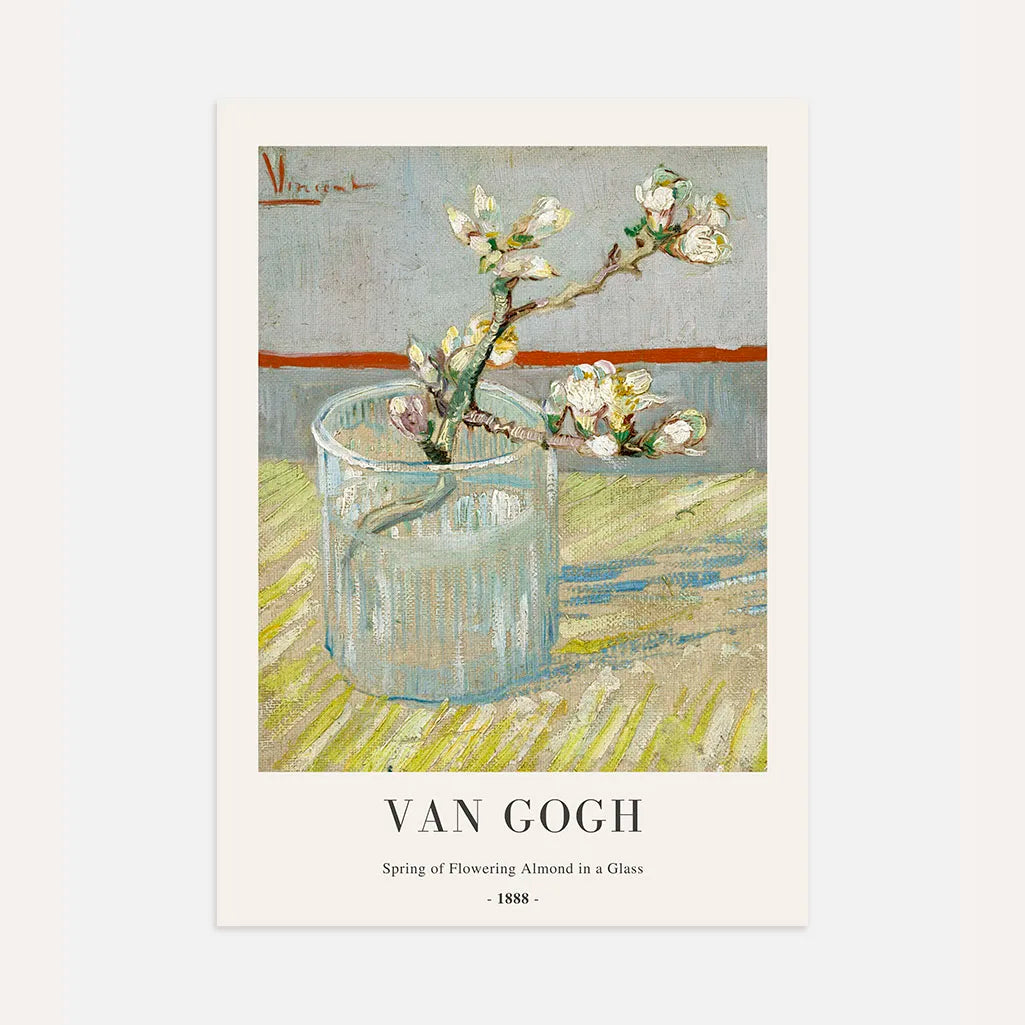 Vincent van Gogh Flowering Almond in Glass Poster