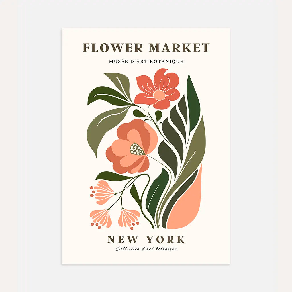 New York Flower Market Poster