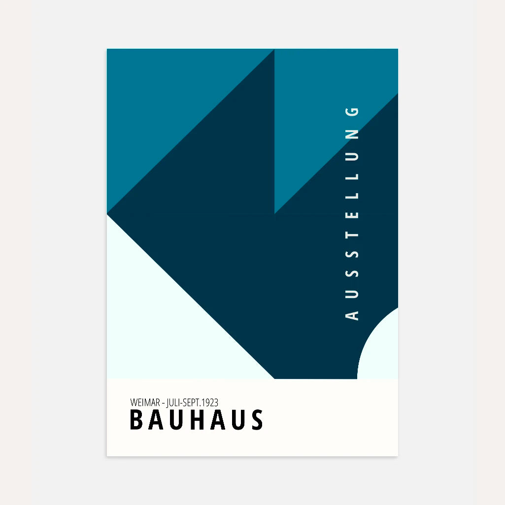 Bauhaus Bleu Profond Affiche