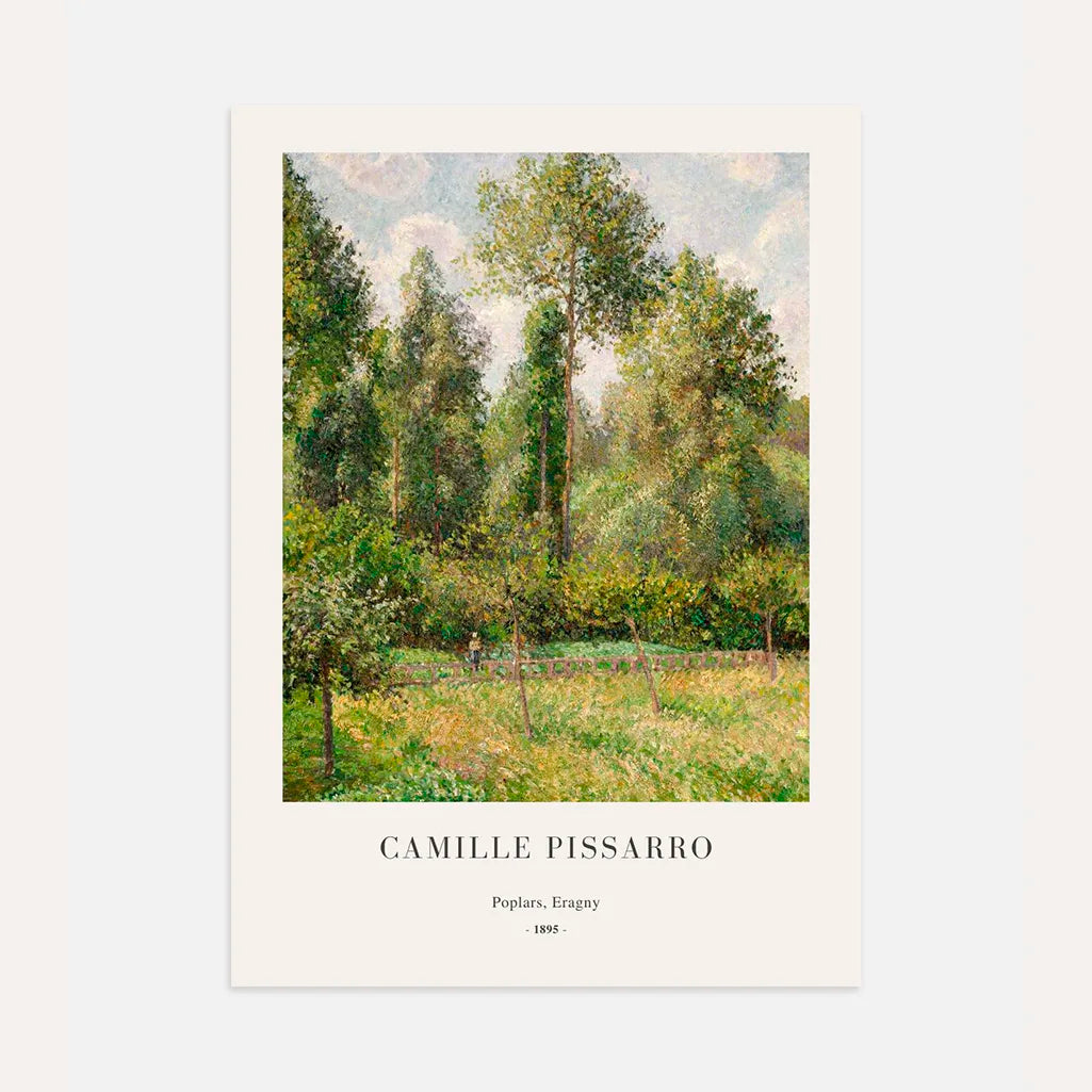 Camille Pissarro – Peupliers à Éragny Affiche