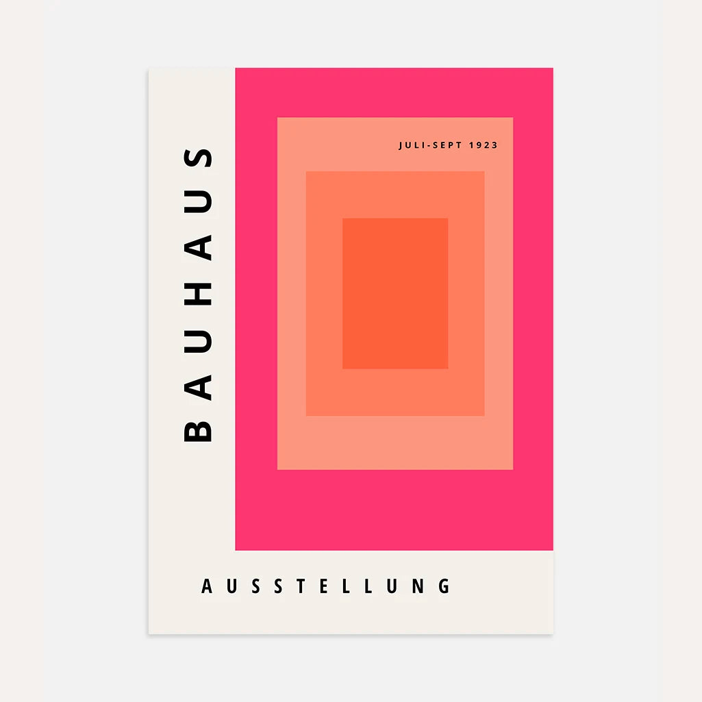 Bauhaus Dégradé Rose Affiche