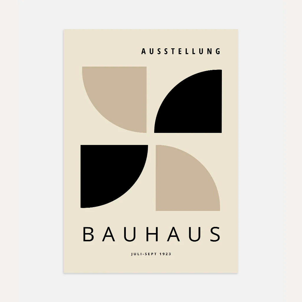 Bauhaus Noir Beige Affiche