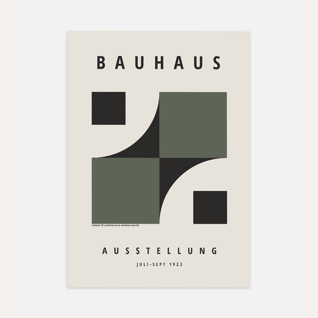 Bauhaus Green Fusion Poster