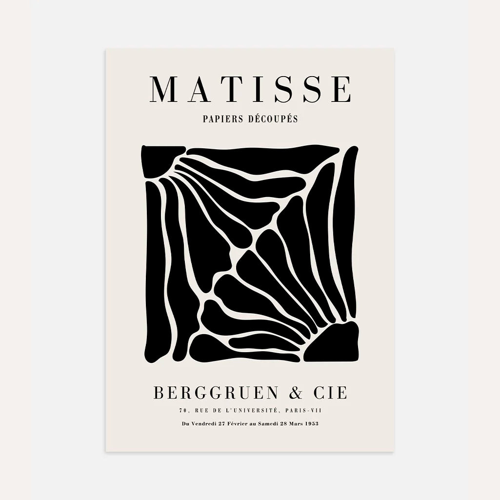 Henri Matisse – Affiche Silhouettes Florales Noires