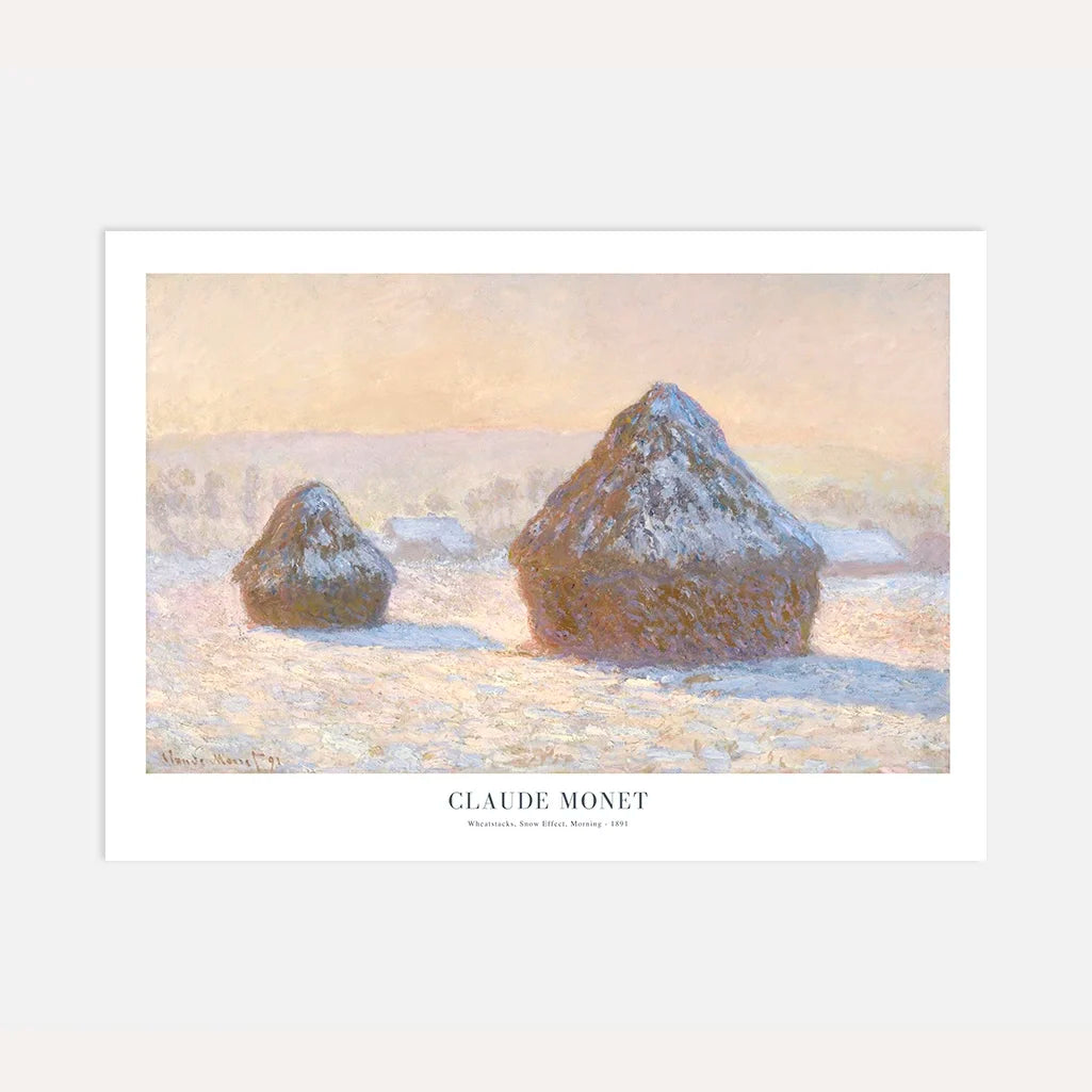 Affiche Claude Monet – Meules, neige, matin