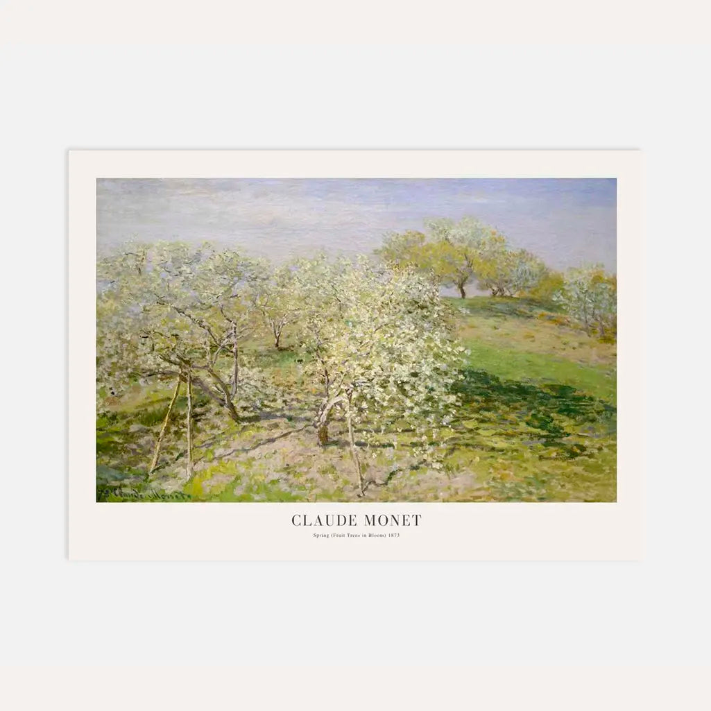 Claude Monet – Printemps (Arbres fruitiers en fleurs) Affiche