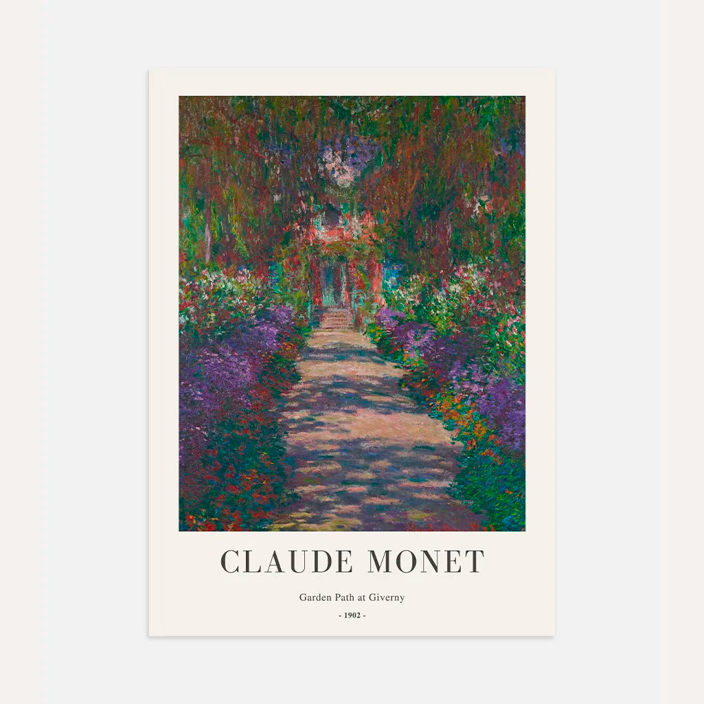 Affiche Claude Monet – Allée de jardin à Giverny