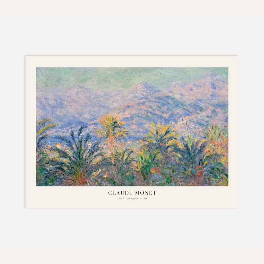 Affiche Claude Monet – Palmiers à Bordighera