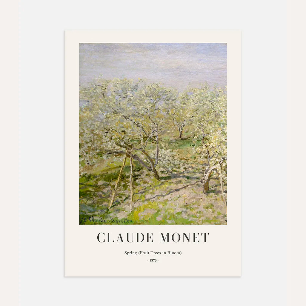 Monet Spring Fruit Trees in Bloom Poster
