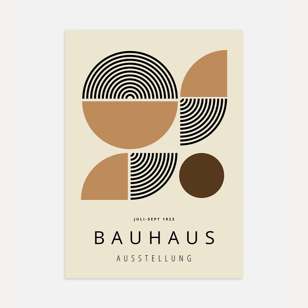 Bauhaus Moitiés Géométriques Affiche
