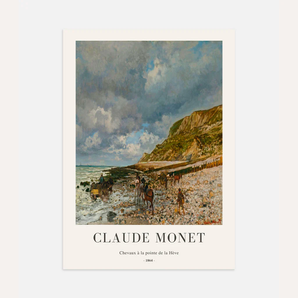 Claude Monet – Chevaux à la pointe de la Hève Affiche