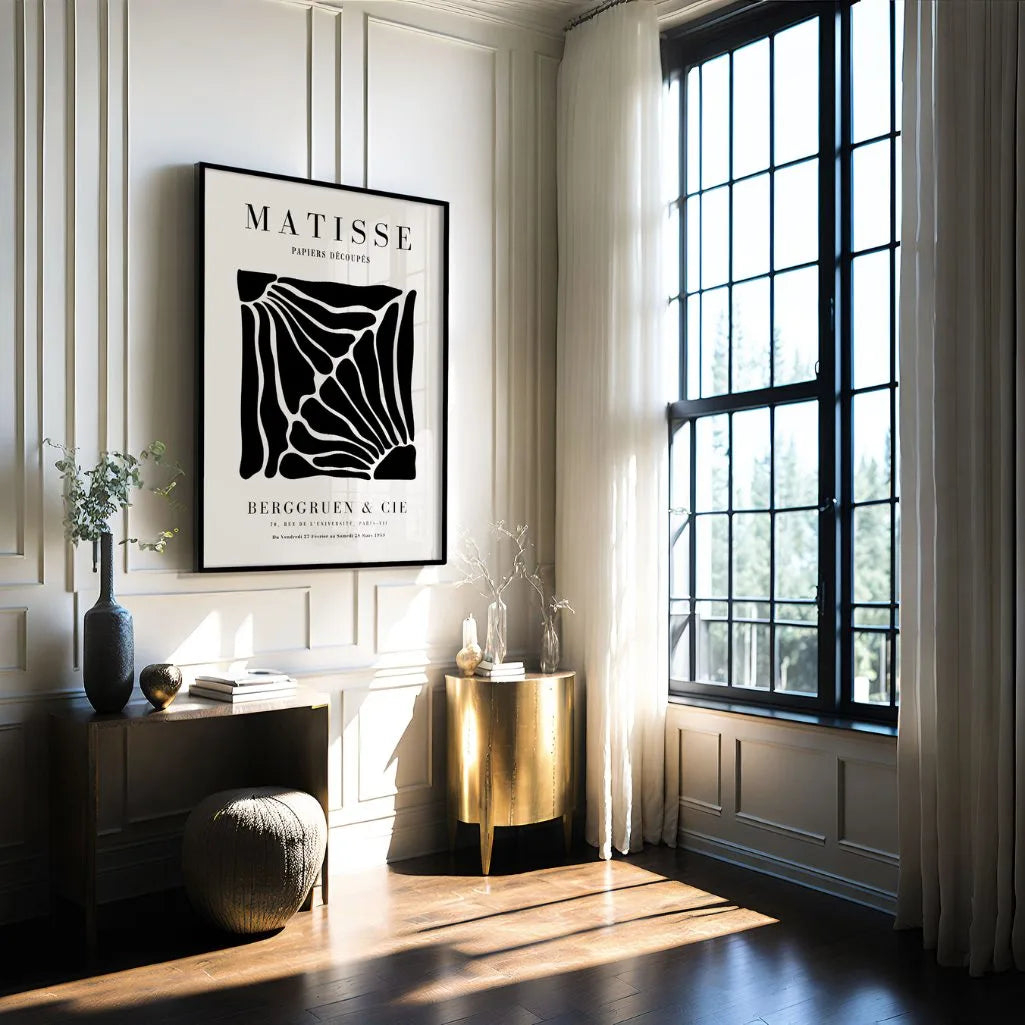 Henri Matisse – Affiche Silhouettes Florales Noires
