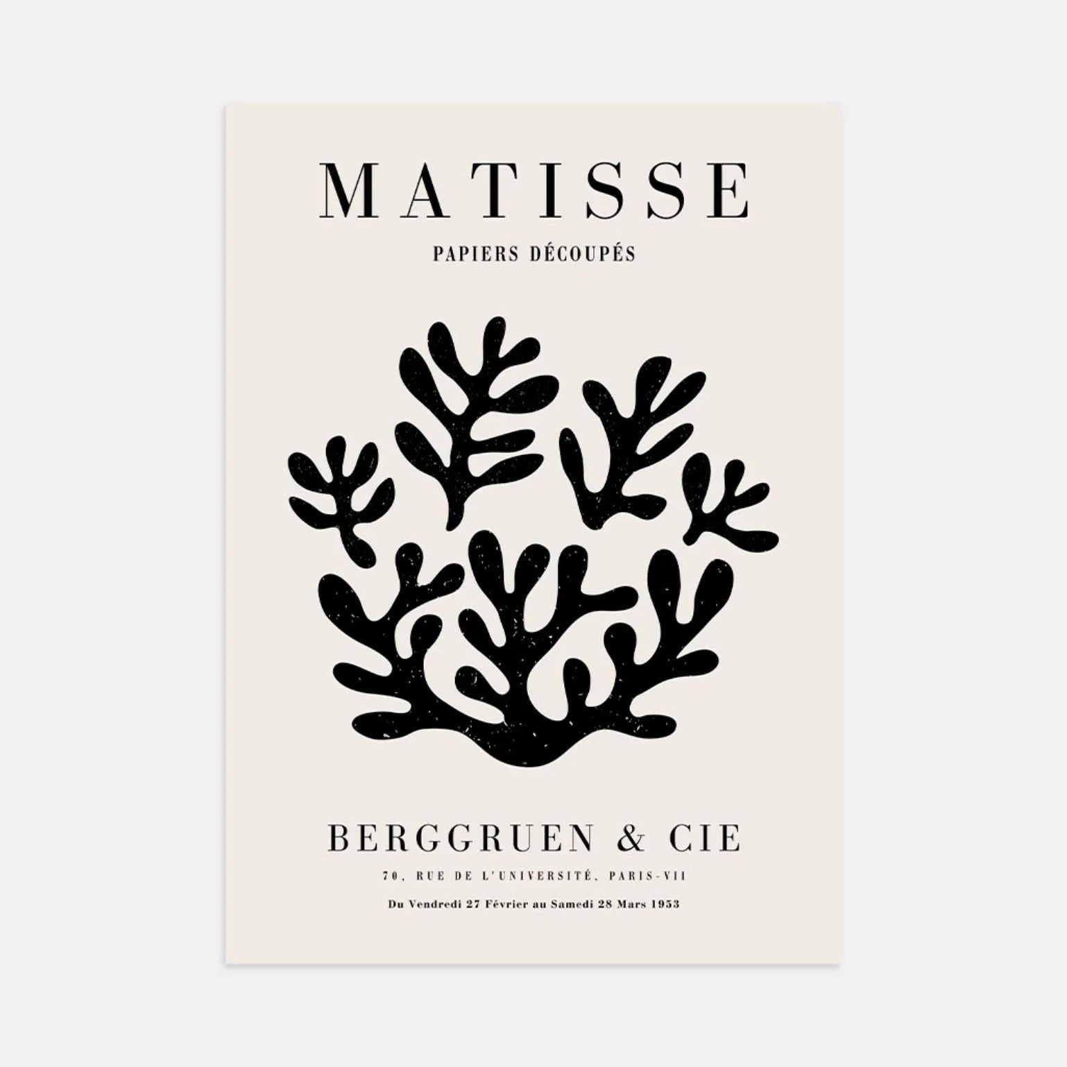 Henri Matisse – Affiche Coraux Noirs