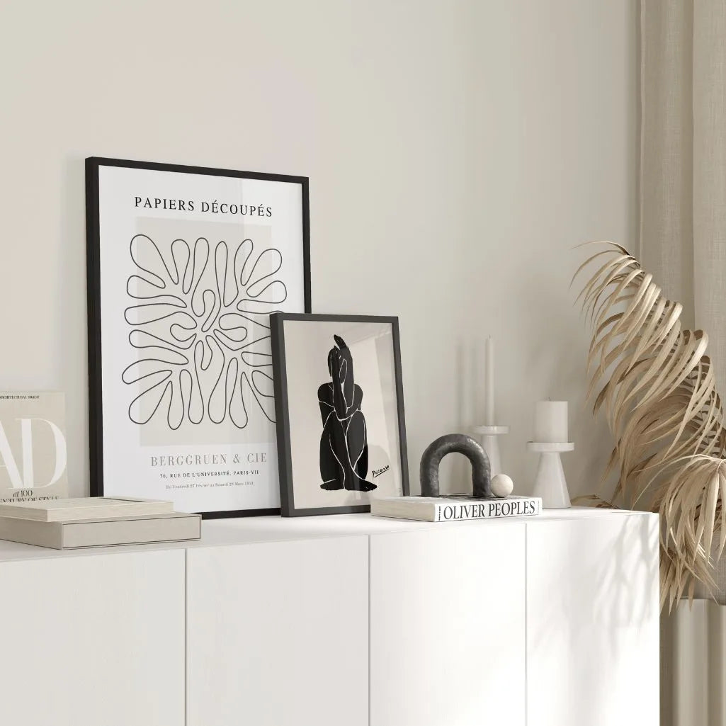 Henri Matisse – Affiche Line Art Beige