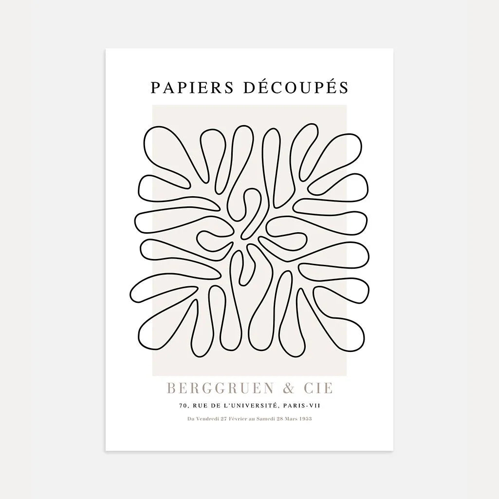 Henri Matisse – Affiche Line Art Beige