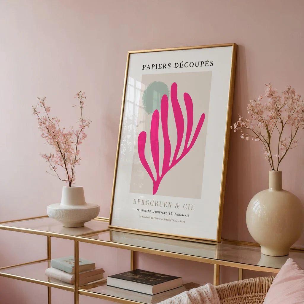 Matisse Fuchsia Beige Affiche