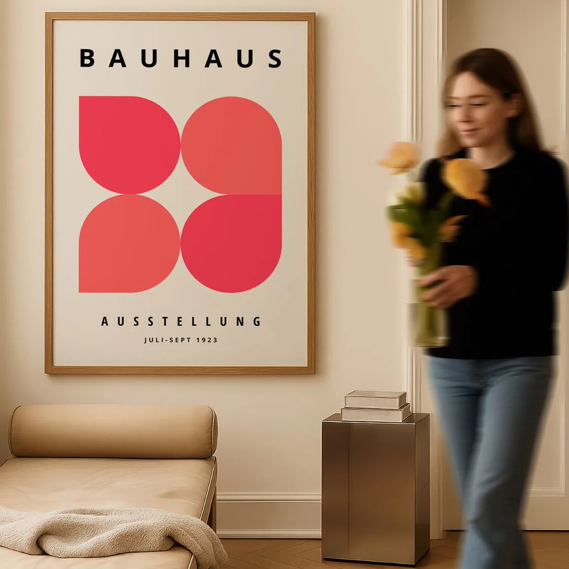 Bauhaus Formes Rouges Affiche