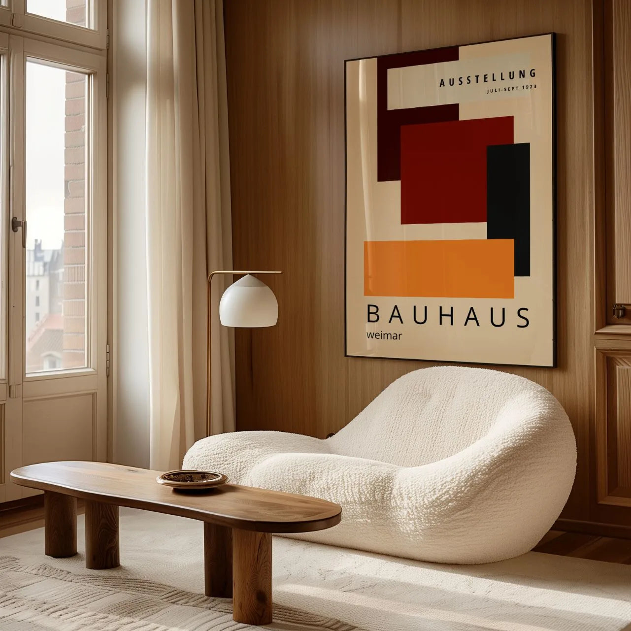 Bauhaus Orange Profondeur Affiche