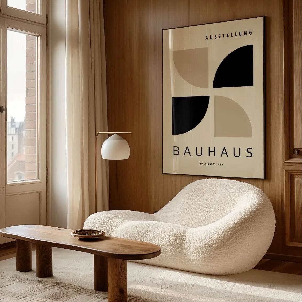 Bauhaus Noir Beige Affiche