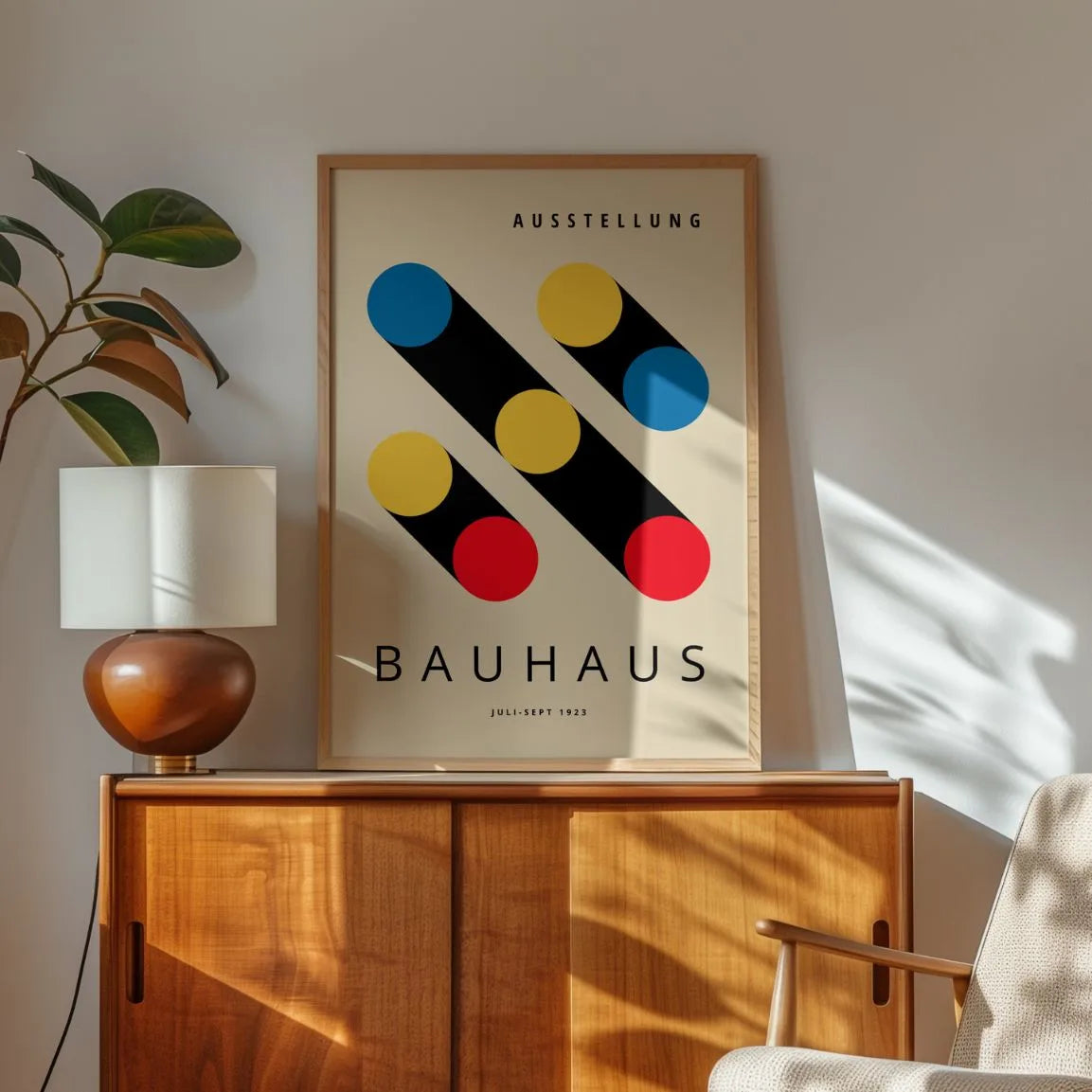 Bauhaus Ombre Cercles Affiche