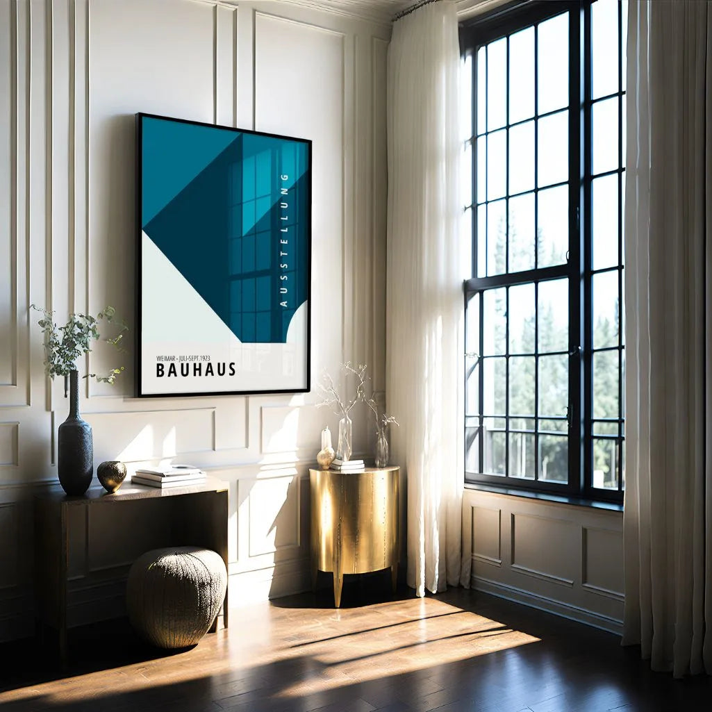 Bauhaus Bleu Profond Affiche
