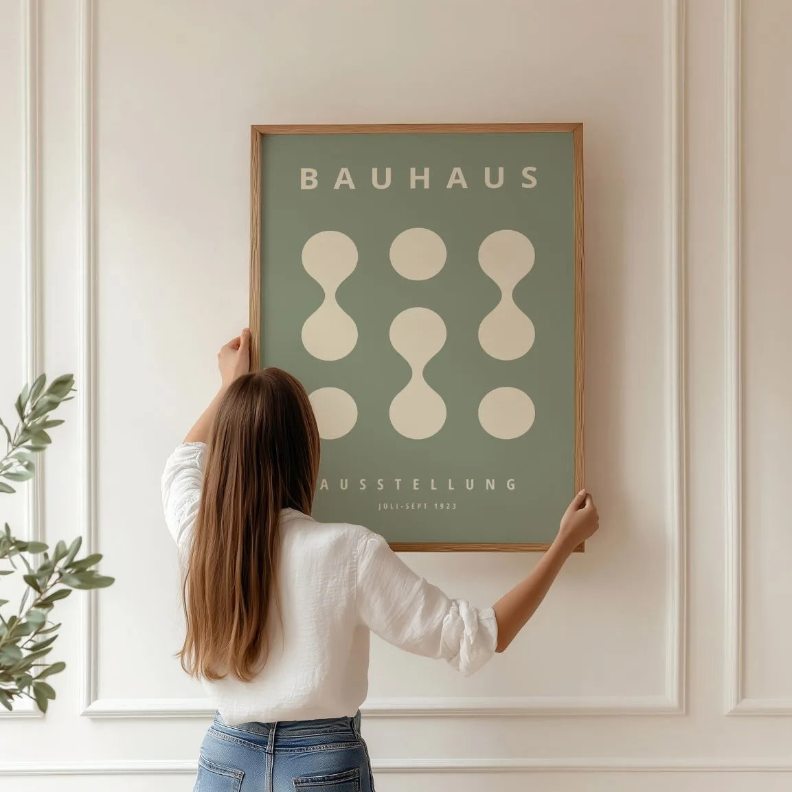 Affiche Bauhaus Vert Sauge