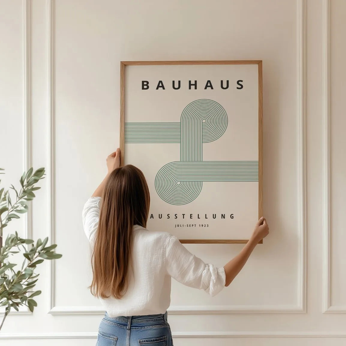 Bauhaus Intersection De Lignes Vertes Affiche